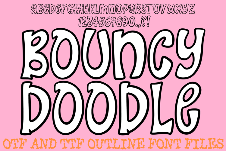 Bouncy Doodle Font Hand Drawn Cartoon Comic Lettering ABC