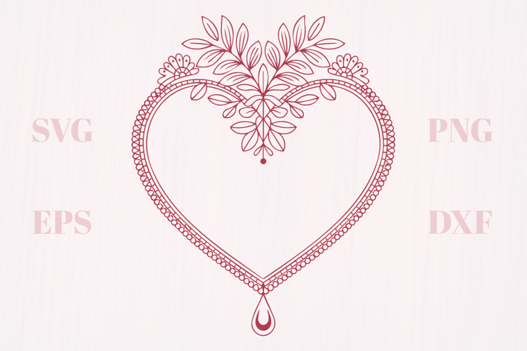 Bouquet vintage heart SVG