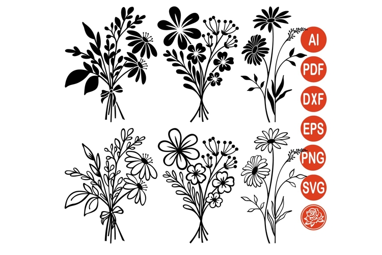  Simple Flower SVGs Image 4