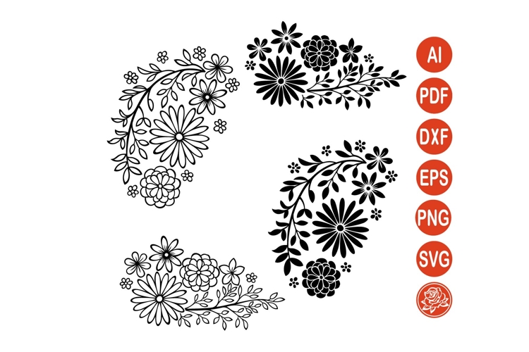 Botanical Flower Bouquet SVG Collection: Line Art Floral