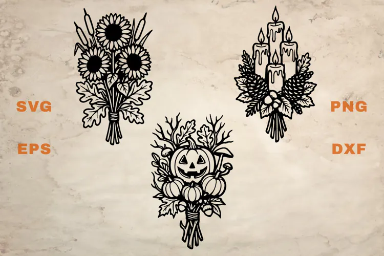 Halloween & Autumn Bouquets SVG