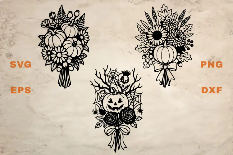 Halloween & Thanksgiving Bouquets SVG
