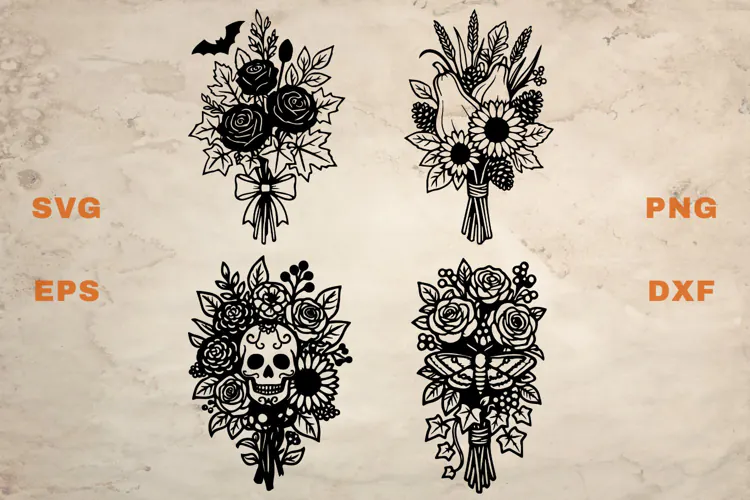 Spooky Halloween Bouquets SVG