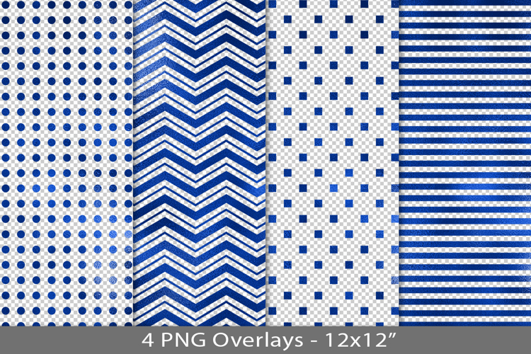 Blue foil seamless pattern overlay, PNG