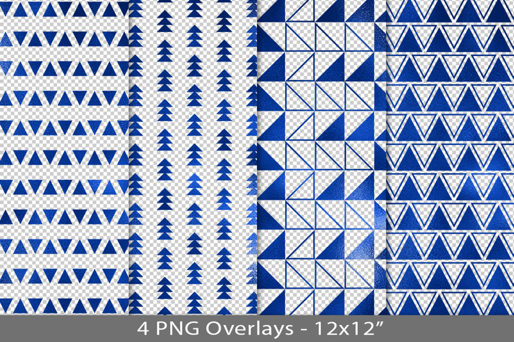 Blue foil seamless pattern overlay, PNG