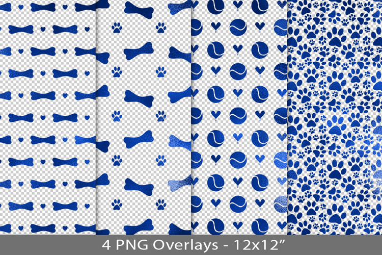 Blue foil seamless pattern overlay, PNG