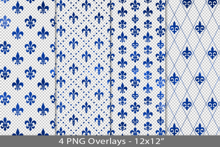 Blue foil seamless pattern overlay, PNG