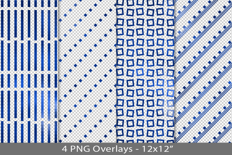 Blue foil seamless pattern overlay, PNG