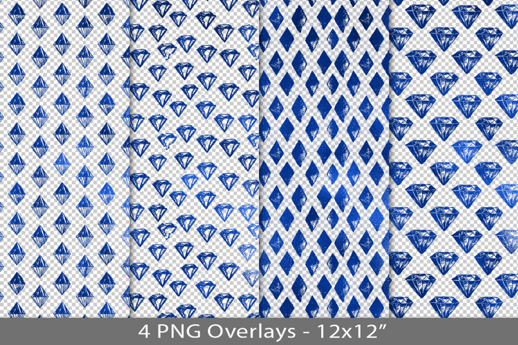 Blue foil seamless pattern overlay, PNG