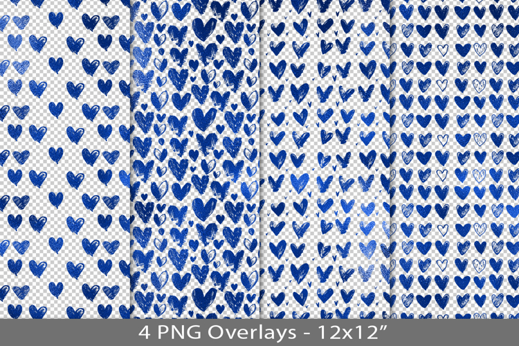 Blue foil seamless pattern overlay, PNG