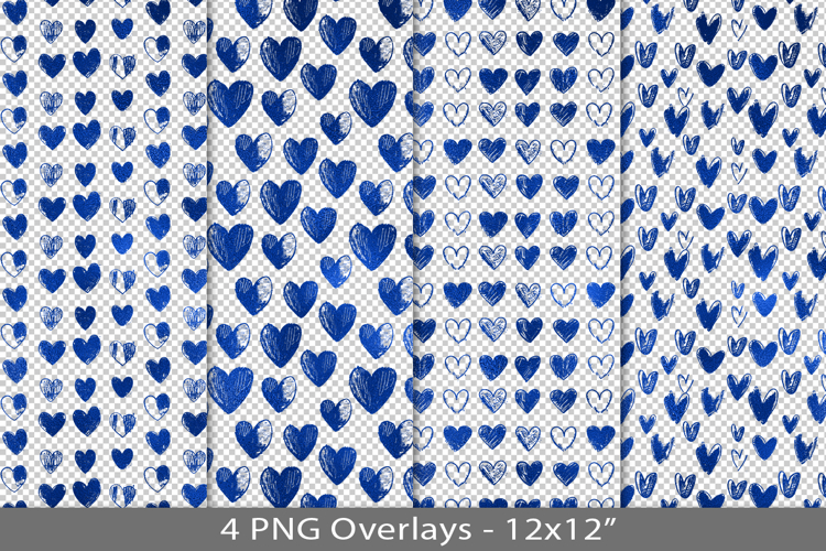Blue foil seamless pattern overlay, PNG