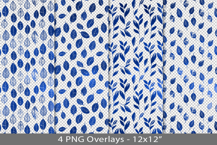 Blue foil seamless pattern overlay, PNG