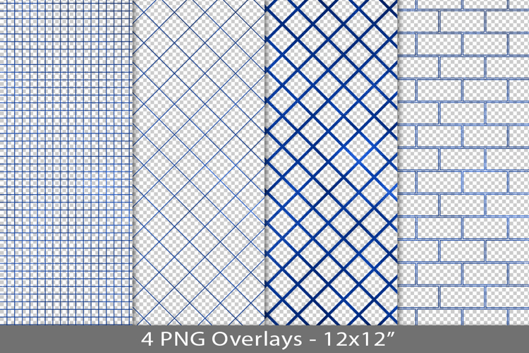 Blue foil seamless pattern overlay, PNG