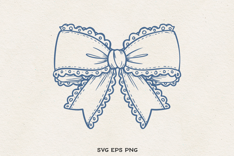Bow Clipart SVG PNG EPS | Coquette Ribbon Illustration