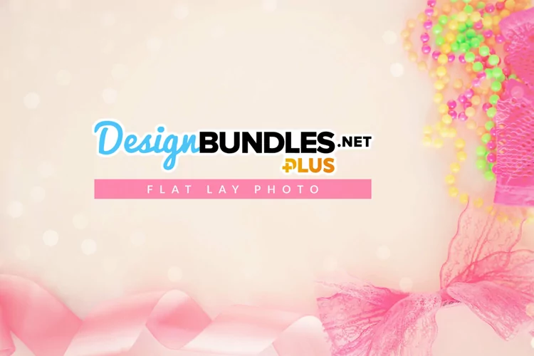 Bow and Beads Vintage Flat Lay Photo