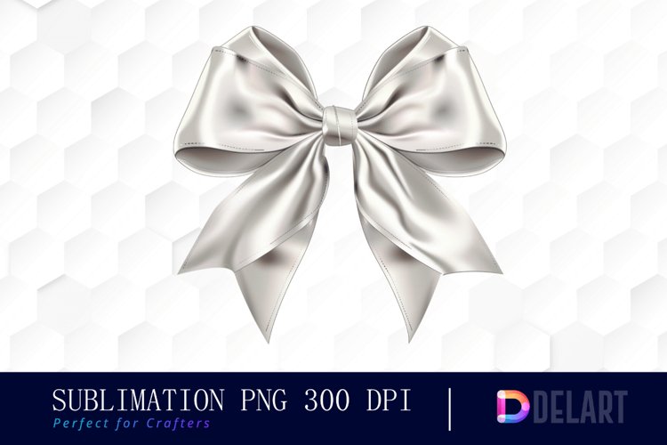 Bow and Silver Bow Watercolor Clipart