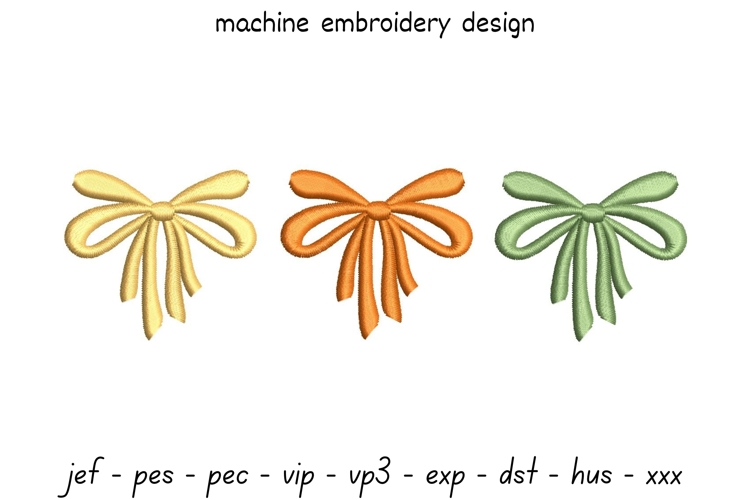 Bow - Autumn Embroidery Design - Machine Embroidery