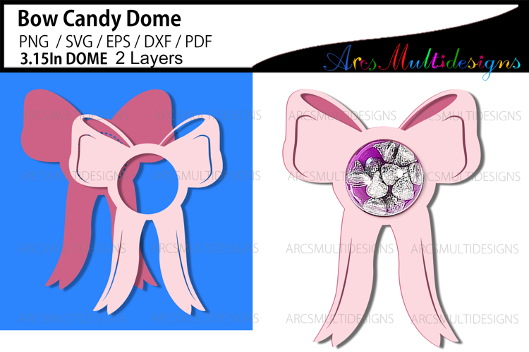 Bow candy dome holder