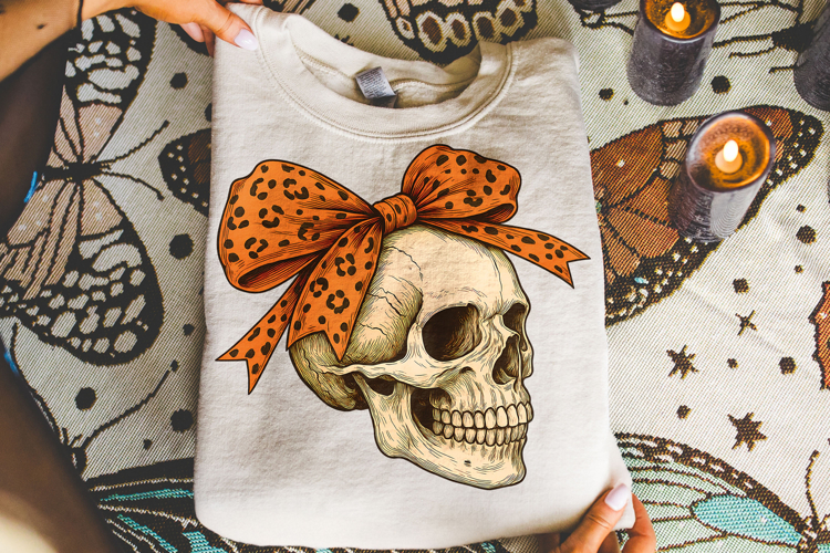 Halloween Skull PNG, Coquette Halloween PNG, Spooky PNG