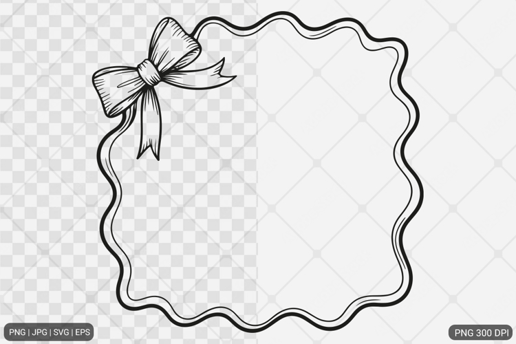 Bow Frame SVG PNG