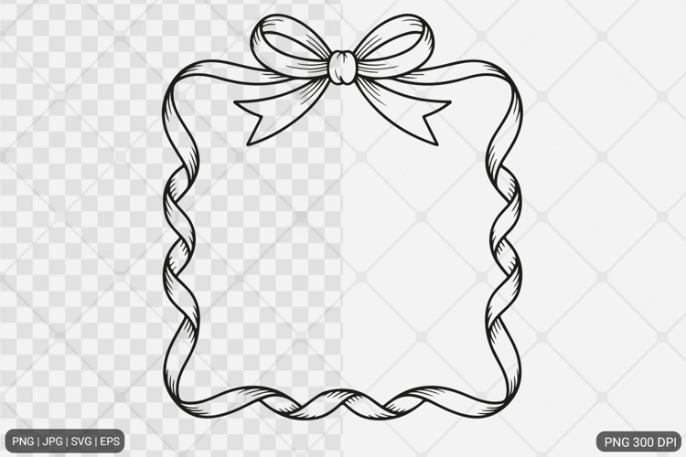 Bow Frame SVG PNG