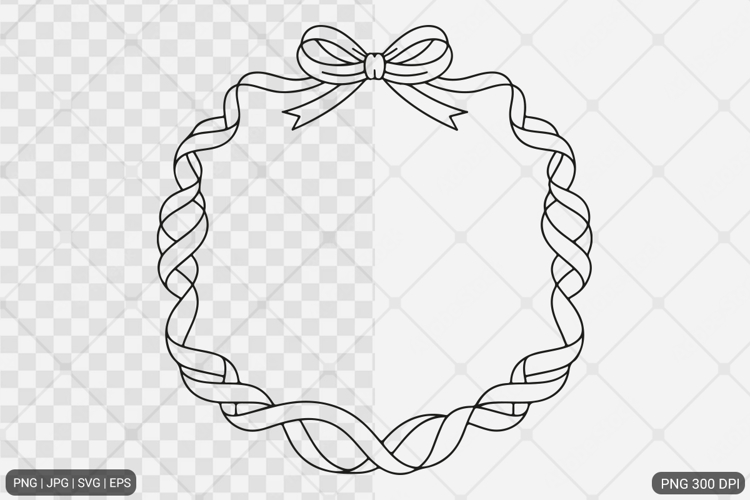 Bow Frame SVG PNG