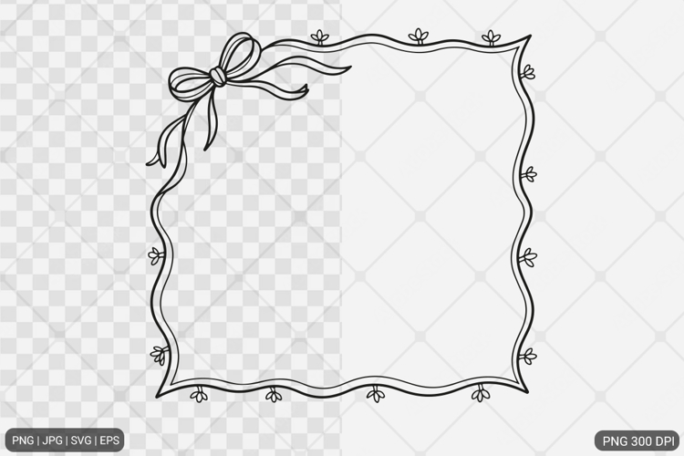 Bow Frame SVG PNG