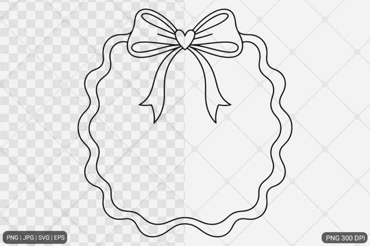 Bow Frame SVG PNG