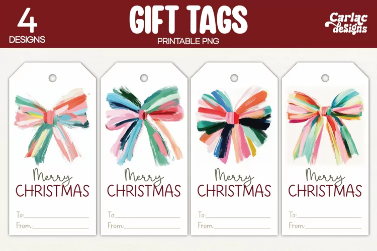 Christmas Gift Tags, Merry Christmas Printable Tags