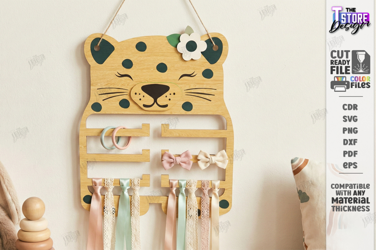 Baby Bow Holder Laser Cut | Hair Accessory Organizer SVG