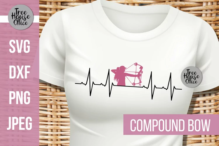 Bow Hunting Heartbeat, Women's Archery SVG, Girls Archer SVG
