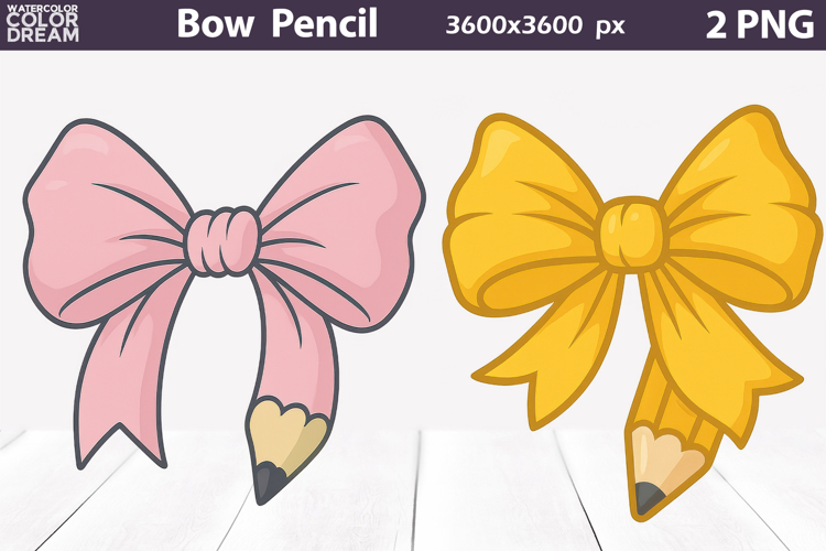 Bow Pencil Clipart | Teacher Pencil Sublimation