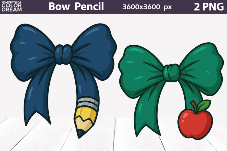 Bow Pencil Clipart | Teacher Pencil Sublimation