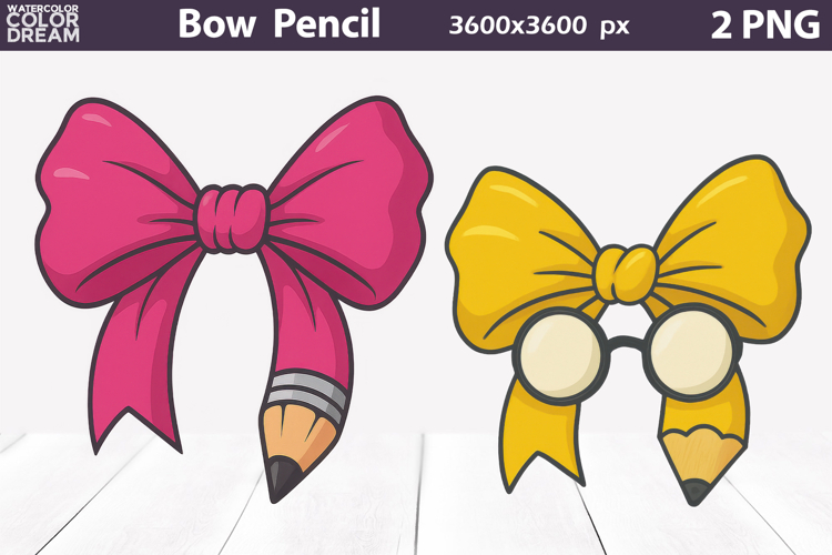Bow Pencil Clipart | Teacher Pencil Sublimation