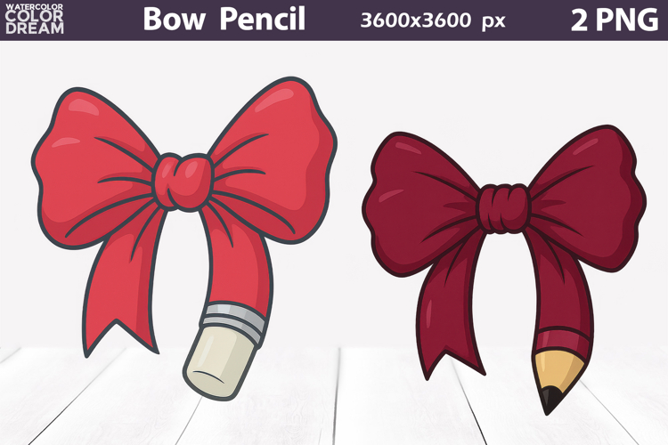 Bow Pencil Clipart | Teacher Pencil Sublimation