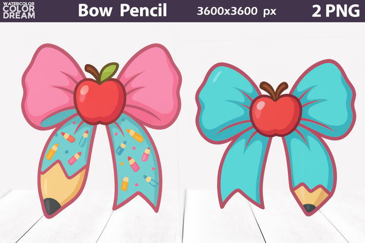 Bow Pencil Clipart | Teacher Pencil Sublimation