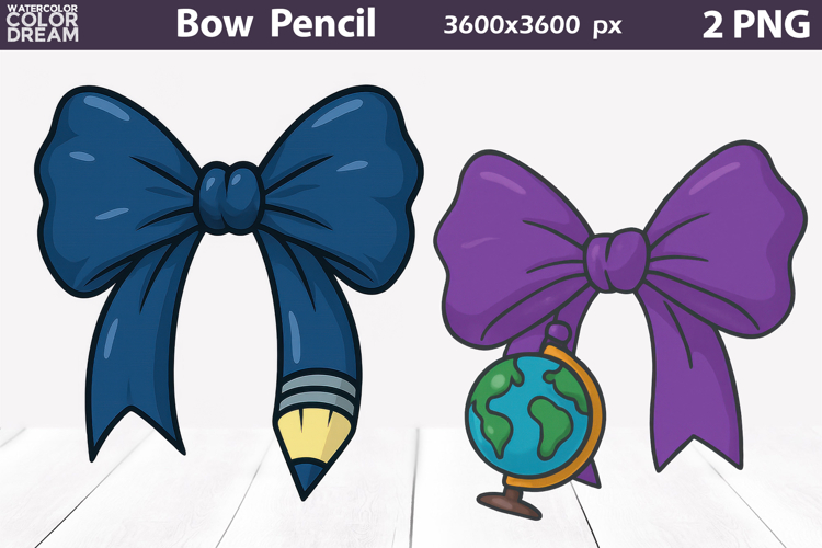 Bow Pencil Clipart | Teacher Pencil Sublimation