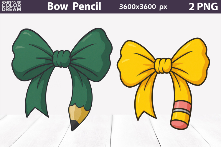 Bow Pencil Clipart | Teacher Pencil Sublimation