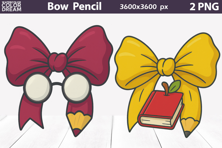 Bow Pencil Clipart | Teacher Pencil Sublimation