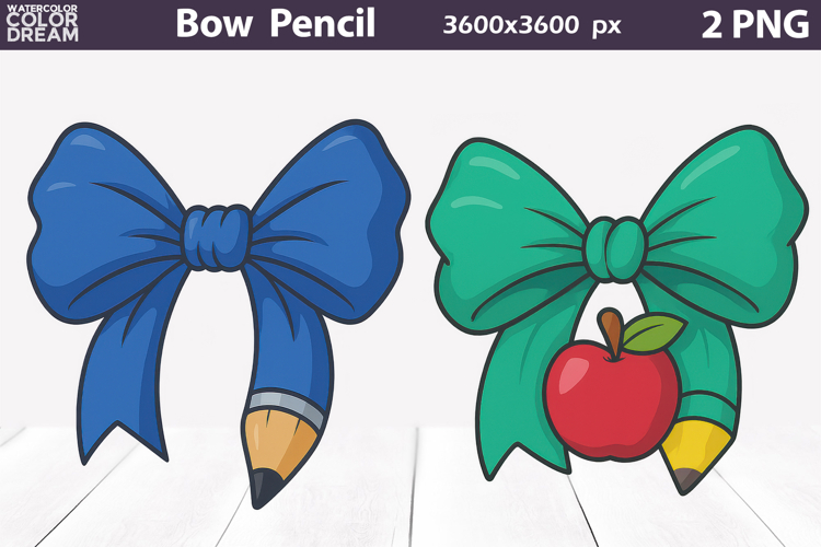 Bow Pencil Clipart | Teacher Pencil Sublimation