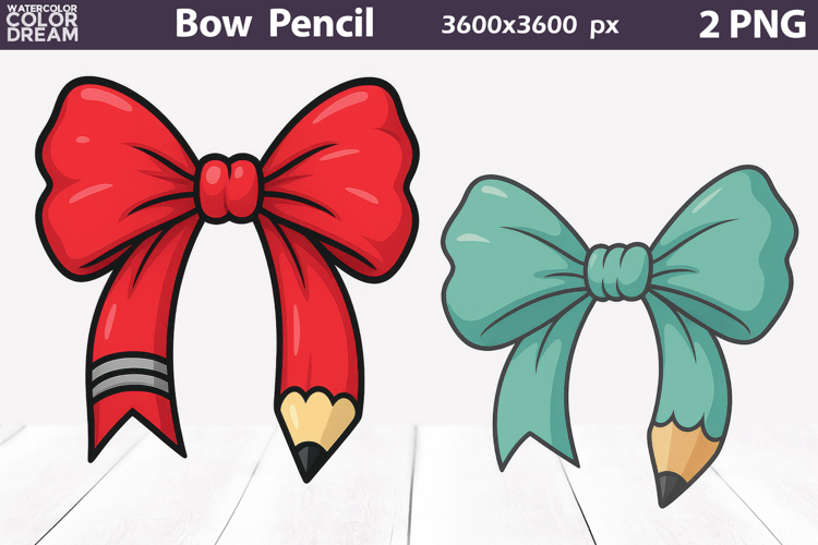 Bow Pencil Clipart | Teacher Pencil Sublimation