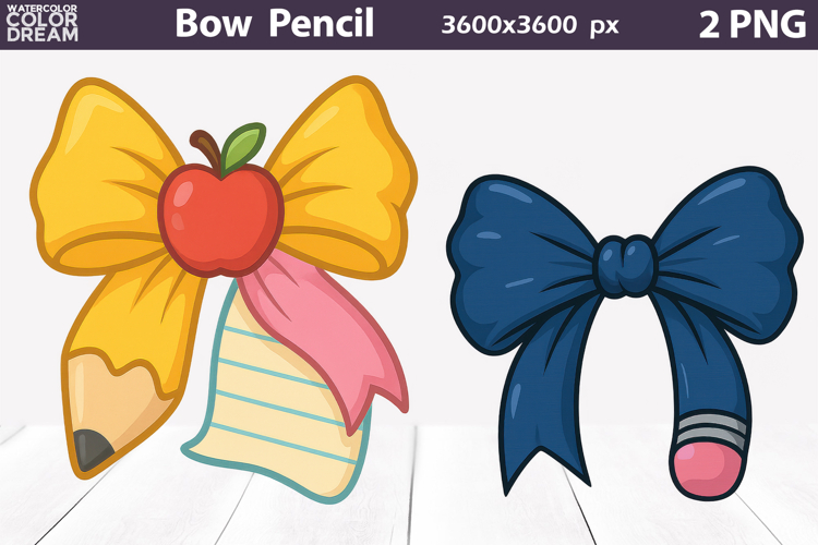 Bow Pencil Clipart | Teacher Pencil Sublimation