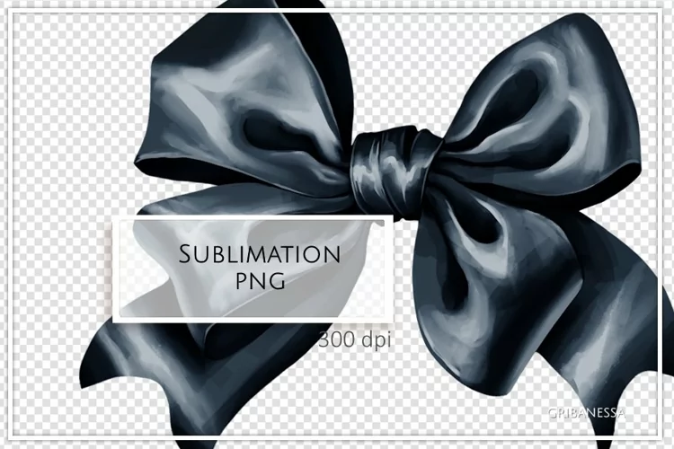 Black Bow PNG | Sublimation design