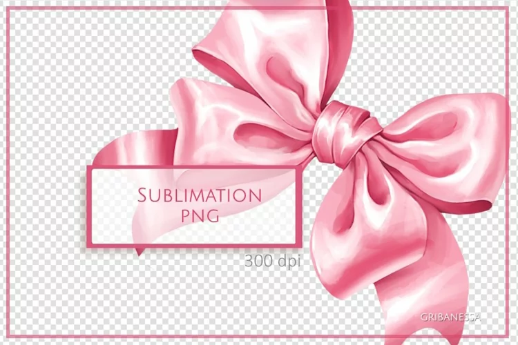 Pink Bow PNG | Sublimation design