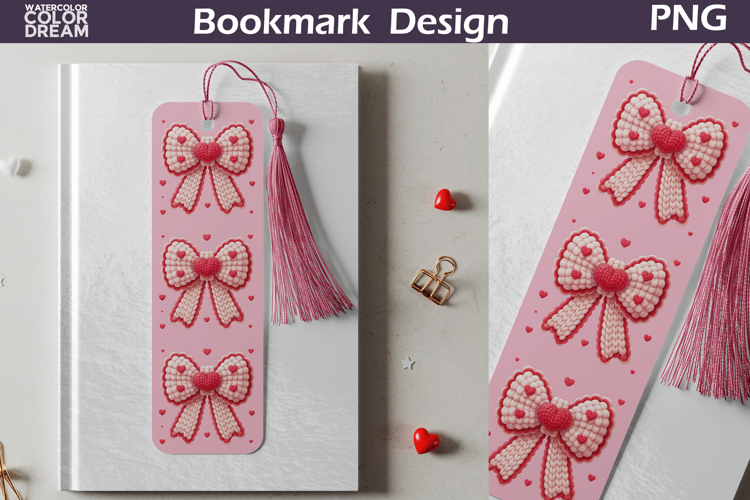 Valentine Bow Bookmarks | Love Heart Bookmark