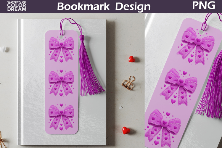 Valentine Bow Bookmarks | Love Heart Bookmark