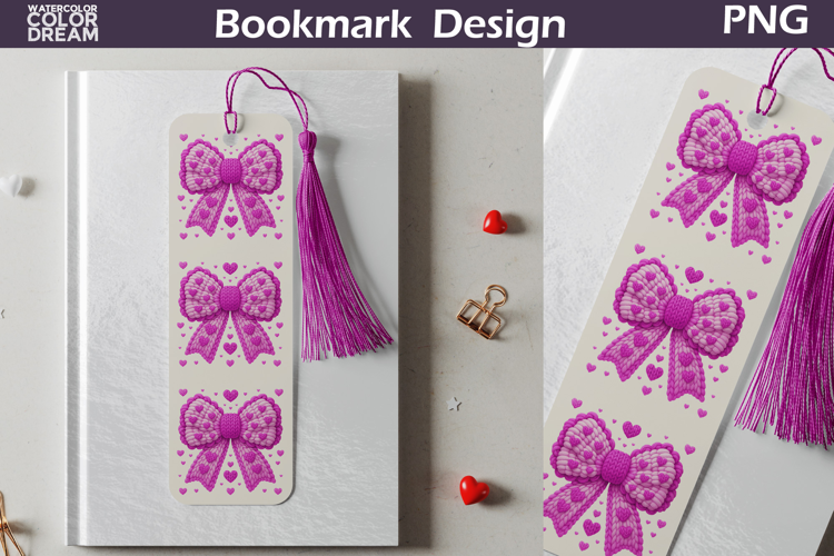 Valentine Bow Bookmarks | Love Heart Bookmark