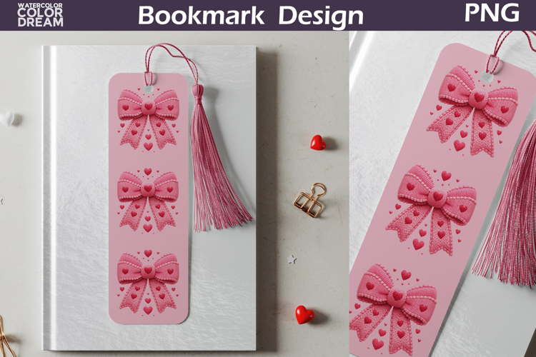 Valentine Bow Bookmarks | Love Heart Bookmark