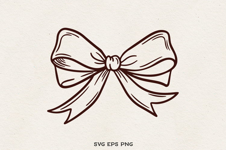 Bow Clipart SVG PNG EPS | Coquette Ribbon Illustration