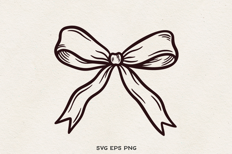 Bow Clipart SVG PNG EPS | Coquette Ribbon Illustration